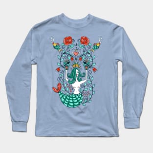 Mermaid Skulls Long Sleeve T-Shirt